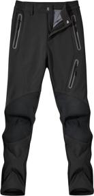 img 4 attached to Willit Women's Fleece-Lined Hiking Pants: Waterproof Softshell Snow Pants for Cold Weather Winter Adventures