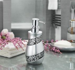 img 1 attached to Enhance Your Bathroom with the DWELLZA 6-Piece Silver Mosaic Bathroom Accessories Set