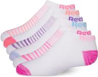 reebok girls' lightweight comfort low cut athletic socks - 6 pack logo