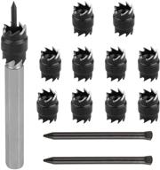 🛠️ efficient rotary spot weld cutter set: 13-pack, double-sided, 3/8" hss remover drill bits for power drill spot welding, hex sheet metal hole cutter logo