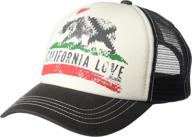 california love pitstop trucker hat for girls by billabong with adjustable mesh back logo