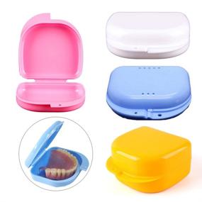 img 1 attached to 💙 Blue Dental Orthodontic Retainer Mouthguard Dentures Case Box - Optimize Your Dental Care