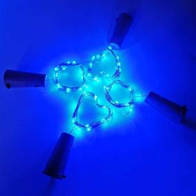 img 3 attached to ✨ 10 Packs of UNIQLED Blue Wine Bottle Cork Starry String Lights - Battery Operated Fairy Night Wire Lights for DIY Wedding Decor, Party, Christmas, Holiday Decoration - 20 LED