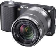 восстановленная цифровая камера sony alpha nex-3 с черным корпусом и сменным объективом 18-55 мм: доступное обновление для выдающейся фотографии логотип