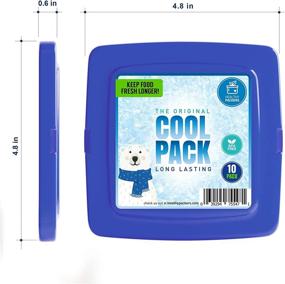 img 2 attached to ❄️ Healthy Packers Cool Pack: Slim Ice Pack for Lunch Box - Quick Freeze & Long-Lasting Coldness - 10 Pack