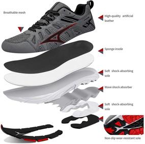 img 3 attached to ASHION Athletic Men's Shoes for Workout, Tennis, Running, and Walking