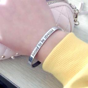 img 2 attached to Uloveido Engraved Stainless Motivational Bracelets