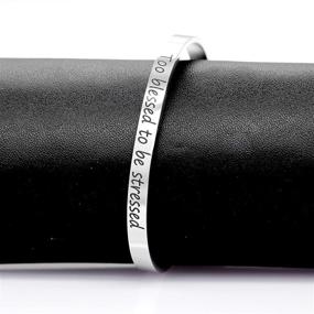 img 1 attached to Uloveido Engraved Stainless Motivational Bracelets