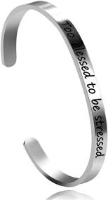 img 3 attached to Uloveido Engraved Stainless Motivational Bracelets