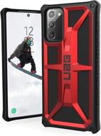 📱 uag monarch protective cover for samsung galaxy note20 5g [6.7-inch], crimson - rugged, lightweight, slim, and shockproof logo