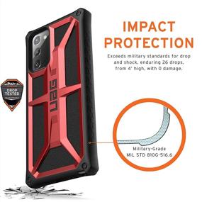 img 1 attached to 📱 UAG Monarch Protective Cover for Samsung Galaxy Note20 5G [6.7-inch], Crimson - Rugged, Lightweight, Slim, and Shockproof