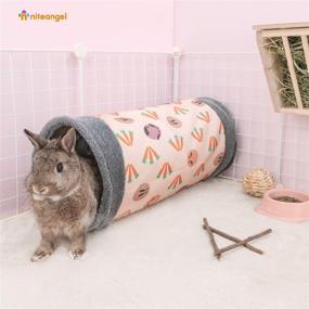 img 2 attached to 🐹 Niteangel Guinea Pig Tubes & Tunnels: A Fun Hideaway for Dwarf Rabbits, Bunny Guinea Pigs, and Small Animals