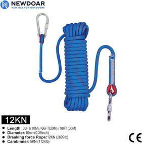 img 3 attached to 🧗 NewDoar Static Climbing Rope: Versatile 10mm Accessory Cord for Ice Climbing, Fire Rescue, and Escape – Available in 33FT, 66FT, and 98FT