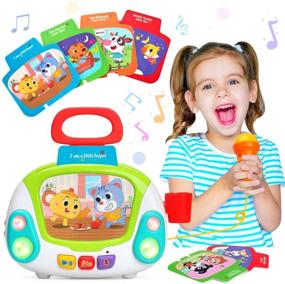 img 4 attached to Lukat Musical Toy: Kids Music Karaoke Machine with Microphone & Early Education Functions - Perfect Gift for 2-4 Years Old Girls and Boys!