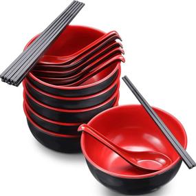 img 4 attached to Exceptional Quality Melamine Japanese Chopsticks Complete Dinnerware Collection