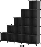 📦 efficient and portable simpdiy storage modular cubes 16 cubes black: organize with ease! logo