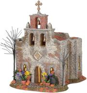 🏚️ department 56 snow village halloween lit building - day of the dead church, 10.75 inch, multicolor logo
