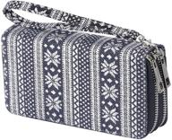 👝 versatile women's double zipper wallet: trendy large clutch cellphone bag with wristlet and id window logo