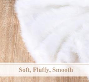 img 2 attached to 🎄 Snowy White Faux Fur Christmas Tree Skirt - 48 inches Soft Plush Tree Skirts for Xmas Winter Theme Decorations