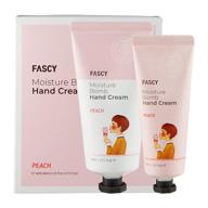 🍑 fascy peach scented moisturizing hand cream: anti-wrinkle & travel-sized lotion for cracked & dry skin – set of 2 logo