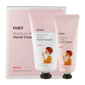 img 4 attached to 🍑 FASCY Peach Scented Moisturizing Hand Cream: Anti-Wrinkle & Travel-Sized Lotion for Cracked & Dry Skin – Set of 2