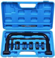 🔧 eccpp 10pcs solid valve spring compressor tool set with c clamp service kit, extension screws - fits most vehicles, small vans, and motorcycle engines logo