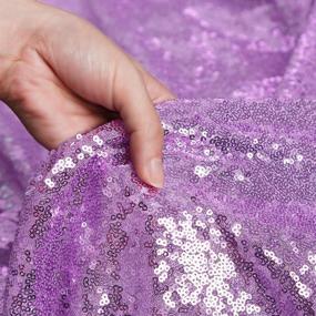 img 2 attached to 🎉 Lavender Sequin Backdrop: Elegant 2ftx8ft Glitter Curtain for Wedding, Baby Shower, and Birthday Party Decoration
