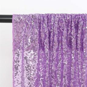 img 1 attached to 🎉 Lavender Sequin Backdrop: Elegant 2ftx8ft Glitter Curtain for Wedding, Baby Shower, and Birthday Party Decoration