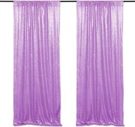 🎉 lavender sequin backdrop: elegant 2ftx8ft glitter curtain for wedding, baby shower, and birthday party decoration logo