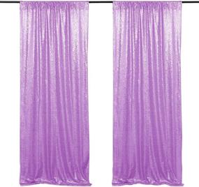 img 4 attached to 🎉 Lavender Sequin Backdrop: Elegant 2ftx8ft Glitter Curtain for Wedding, Baby Shower, and Birthday Party Decoration