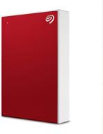 seagate one touch 4 tb external hard drive hdd – red usb 3.0: reliable storage for pc, mac & laptop + bonus myliocreate & adobe creative cloud plan logo