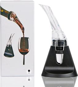 img 1 attached to 🍷 Wine Aerator Pourer and Decanter: Enhance Your Wine Experience with Patented Design, Elegant Display Stand, and Gift Box