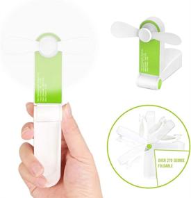 img 1 attached to 💨 Small but Powerful: Portable Travel Fan with USB Rechargeable Battery and 3 Adjustable Speeds