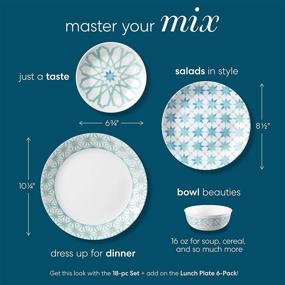 img 2 attached to 🍜 Corelle Amalfi Cereal Bowl Set - Resistant and Stylish 6 Piece Collection