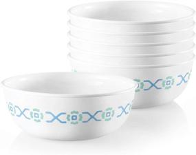 img 4 attached to 🍜 Corelle Amalfi Cereal Bowl Set - Resistant and Stylish 6 Piece Collection