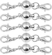 enhance your jewelry making with cchude 10 pcs magnetic lobster clasps: convenient ball buckles for necklaces and bracelets in silver logo