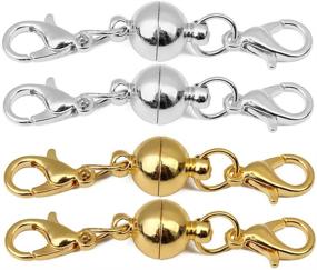 img 1 attached to Enhance Your Jewelry Making with ccHuDE 10 Pcs Magnetic Lobster Clasps: Convenient Ball Buckles for Necklaces and Bracelets in Silver