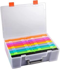 img 4 attached to 📷 Photo Storage Box - 4"x6" Photos Recipe Cards Boxes Container Case | Organize Your Memories with 18 Independent Index Organizers | Ideal for Greeting Cards, Crafts, Scrapbooks & More - Holds up to 1800 pcs