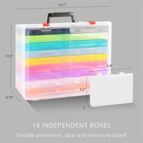 img 3 attached to 📷 Photo Storage Box - 4"x6" Photos Recipe Cards Boxes Container Case | Organize Your Memories with 18 Independent Index Organizers | Ideal for Greeting Cards, Crafts, Scrapbooks & More - Holds up to 1800 pcs