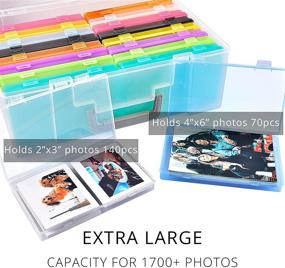 img 1 attached to 📷 Photo Storage Box - 4"x6" Photos Recipe Cards Boxes Container Case | Organize Your Memories with 18 Independent Index Organizers | Ideal for Greeting Cards, Crafts, Scrapbooks & More - Holds up to 1800 pcs