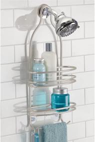 img 2 attached to 🚿 Premium InterDesign Axis Hanging Shower Caddy: Organize Your Bathroom with Stylish Satin Storage Shelves for Shampoo, Conditioner, and Soap