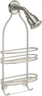 🚿 premium interdesign axis hanging shower caddy: organize your bathroom with stylish satin storage shelves for shampoo, conditioner, and soap logo