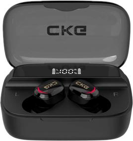 img 4 attached to 🎧 CKG PowerBuds Pro: Мини-беспроводные наушники с чехлом для зарядки Power Bank - идеальны для тренировок, лучшие для iPhone и Android.