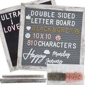 img 4 attached to Versatile Double Sided Felt Letter Board 10X10 Inches With Convenient Stand