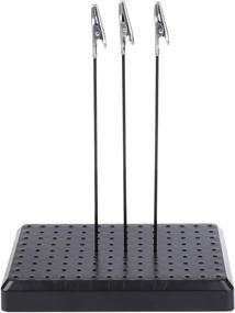 img 1 attached to 🎨 Yamix Painting Stand Base with Alligator Clip Sticks - 9 x 14 Holes, 10Pcs Alligator Clips & Clamps Included