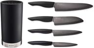 kyocera universal knife block set: black soft touch round block with 4 innovation series ceramic knives, z212 black blades - product review and buying guide logo