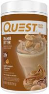 протеиновый порошок quest nutrition peanut butter - высокий уровень белка, низкое содержание углеводов, не содержит глютена и сои - 25,6 унций (1 упаковка) логотип