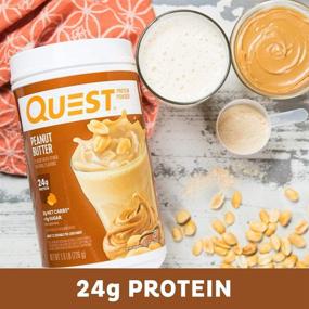 img 2 attached to Протеиновый порошок Quest Nutrition Peanut Butter - высокий уровень белка, низкое содержание углеводов, не содержит глютена и сои - 25,6 унций (1 упаковка)