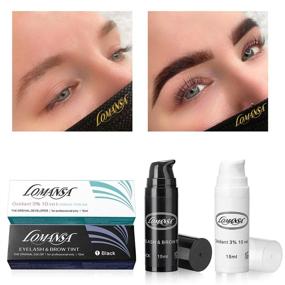 img 3 attached to 🌟 Lomansa Black Lash Tint Kit: Long-lasting Eyelash & Eyebrow Tint, Reusable up to 15 Applications, Professional Grade