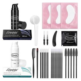 img 4 attached to 🌟 Lomansa Black Lash Tint Kit: Long-lasting Eyelash & Eyebrow Tint, Reusable up to 15 Applications, Professional Grade